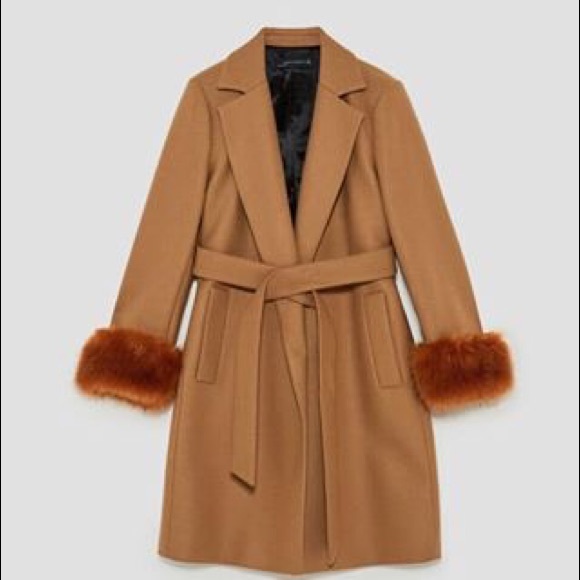 Zara Jackets & Blazers - Zara COAT WITH TEXTURED CUFFS